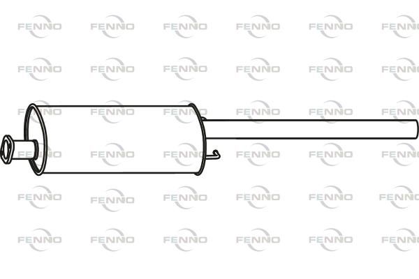 Obrázok Stredný tlmič výfuku FENNO  P2487