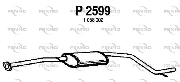Obrázok Stredný tlmič výfuku FENNO  P2599