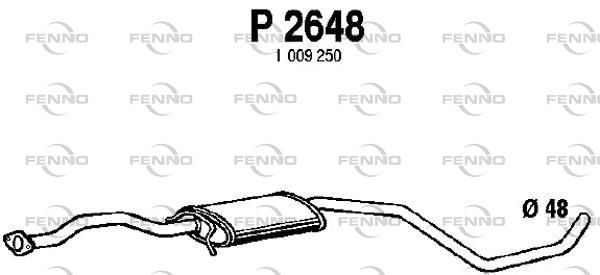 Obrázok Stredný tlmič výfuku FENNO  P2648