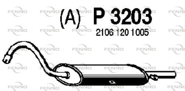 Obrázok Koncový tlmič výfuku FENNO  P3203