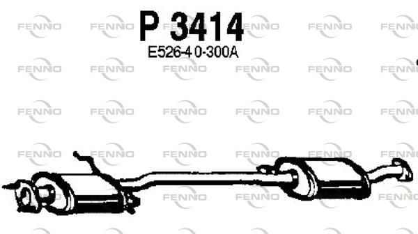 Obrázok Stredný tlmič výfuku FENNO  P3414