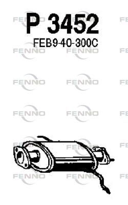 Obrázok Predný tlmič výfuku FENNO  P3452