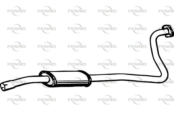 Obrázok Stredný tlmič výfuku FENNO  P3552