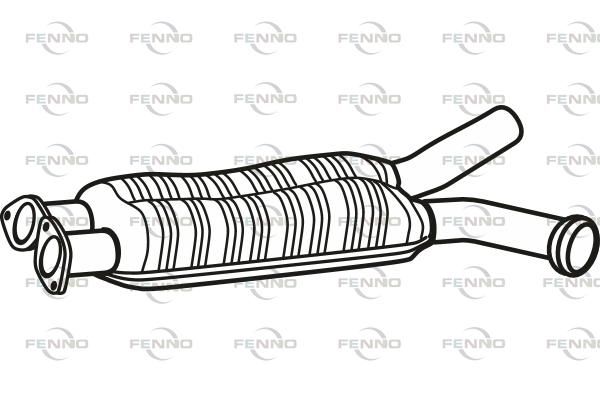 Obrázok Stredný tlmič výfuku FENNO  P36051