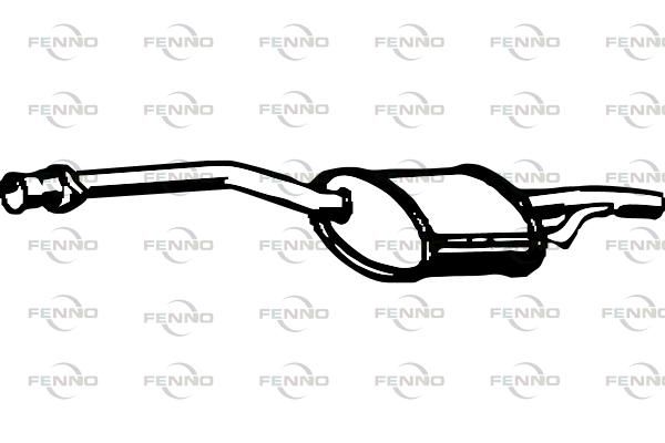Obrázok Stredný tlmič výfuku FENNO  P3625