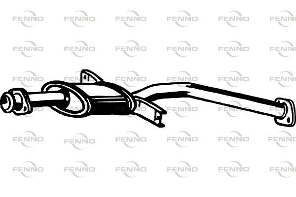 Obrázok Stredný tlmič výfuku FENNO  P3845