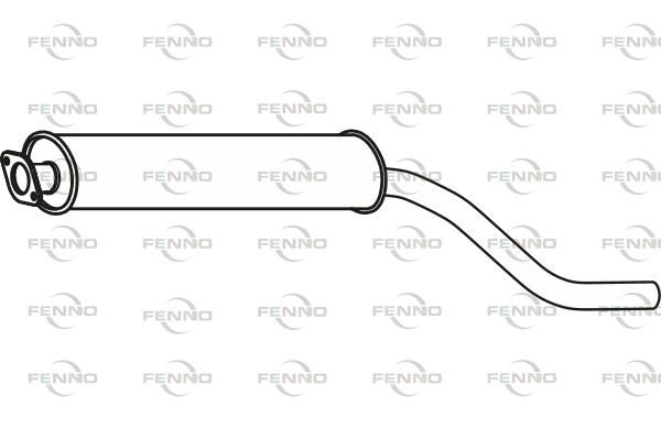 Obrázok Stredný tlmič výfuku FENNO  P43131