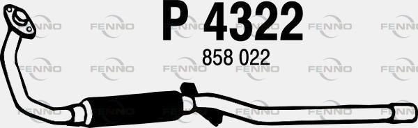 Obrázok Výfukové potrubie FENNO  P4322