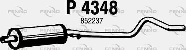 Obrázok Stredný tlmič výfuku FENNO  P4348