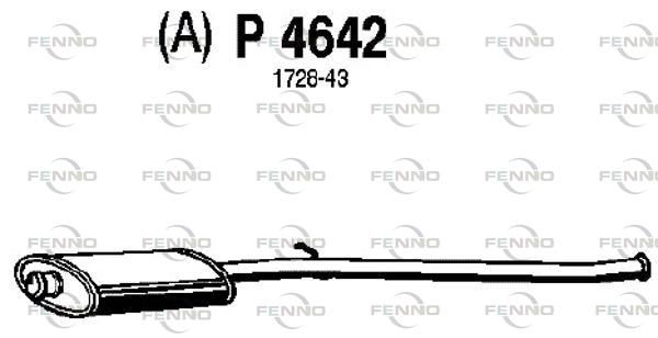 Obrázok Stredný tlmič výfuku FENNO  P4642