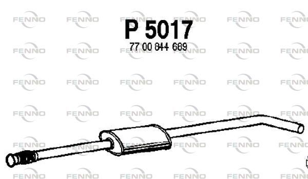 Obrázok Stredný tlmič výfuku FENNO  P5017