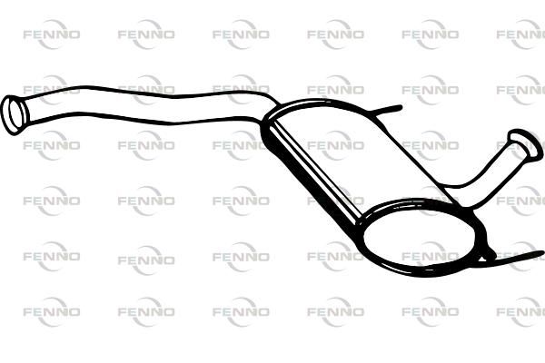 Obrázok Stredný tlmič výfuku FENNO  P5033
