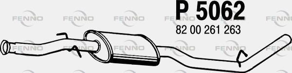 Obrázok Stredný tlmič výfuku FENNO  P5062