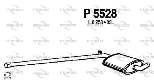 Obrázok Stredný tlmič výfuku FENNO  P5528