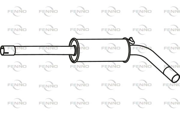 Obrázok Stredný tlmič výfuku FENNO  P57002