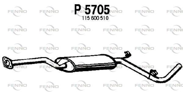 Obrázok Stredný tlmič výfuku FENNO  P5705