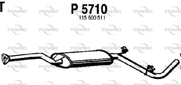 Obrázok Stredný tlmič výfuku FENNO  P5710