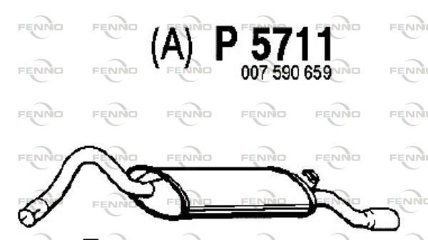 Obrázok Koncový tlmič výfuku FENNO  P5711