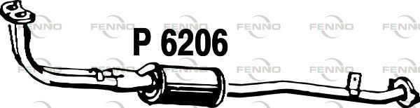 Obrázok Predný tlmič výfuku FENNO  P6206