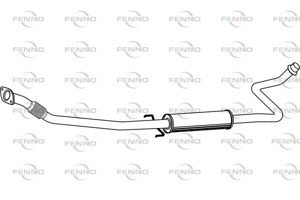 Obrázok Stredný tlmič výfuku FENNO  P6512
