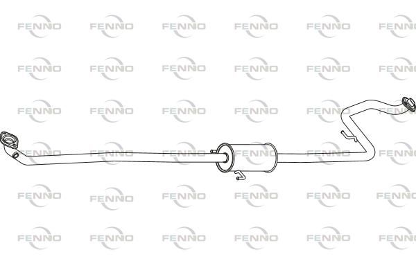 Obrázok Stredný tlmič výfuku FENNO  P66035