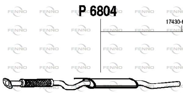Obrázok Stredný tlmič výfuku FENNO  P6804