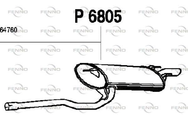 Obrázok Koncový tlmič výfuku FENNO  P6805