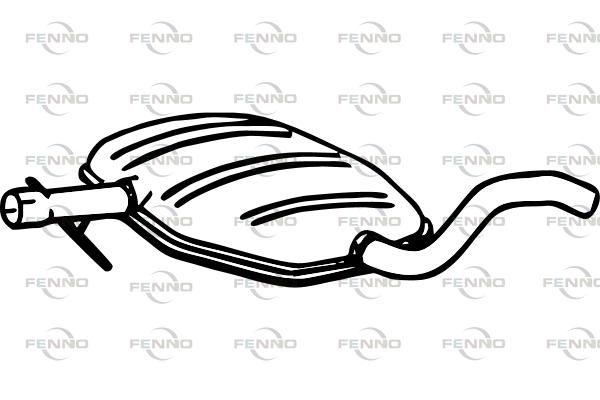 Obrázok Stredný tlmič výfuku FENNO  P7411