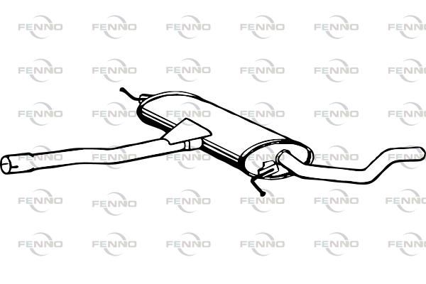 Obrázok Stredný tlmič výfuku FENNO  P7447