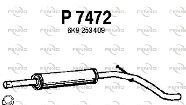 Obrázok Stredný tlmič výfuku FENNO  P7472