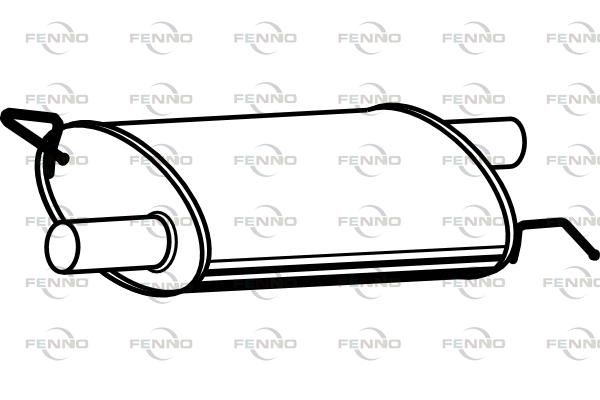 Obrázok Stredný tlmič výfuku FENNO  P7554