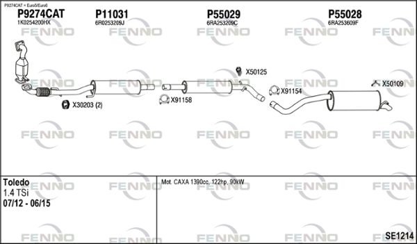 Obrázok Výfukový systém FENNO  SE1214
