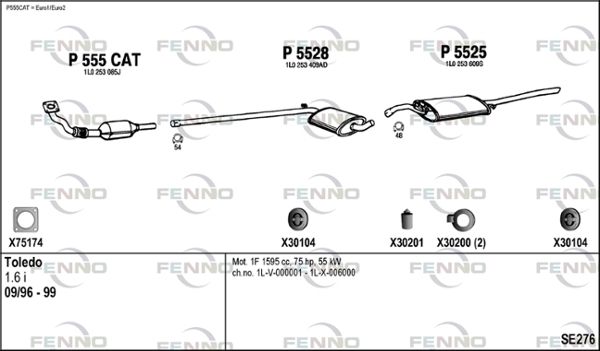 Obrázok Výfukový systém FENNO  SE276