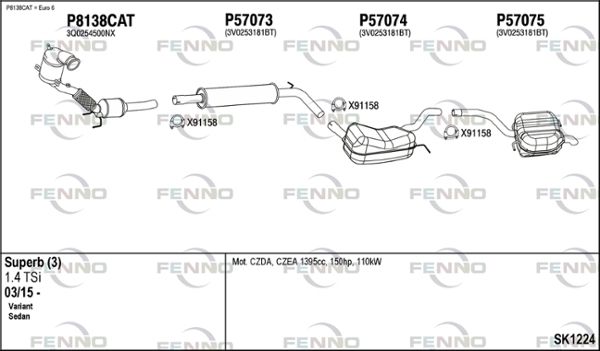 Obrázok Výfukový systém FENNO  SK1224