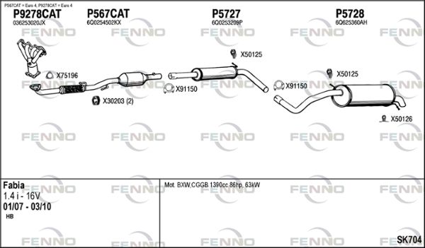 Obrázok Výfukový systém FENNO  SK704
