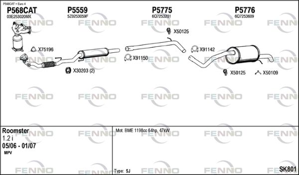 Obrázok Výfukový systém FENNO  SK801