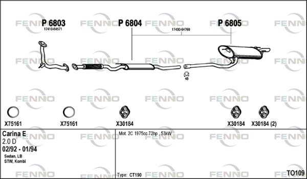 Obrázok Výfukový systém FENNO  TO109