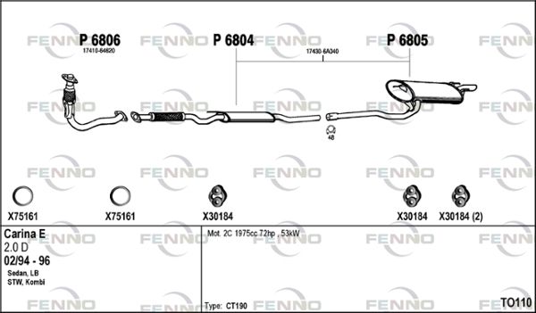Obrázok Výfukový systém FENNO  TO110