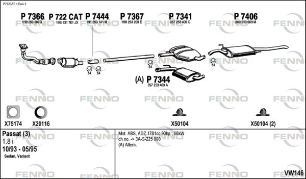 Obrázok Výfukový systém FENNO  VW146