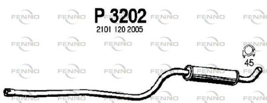 Obrázok Stredný tlmič výfuku FENNO  P3202