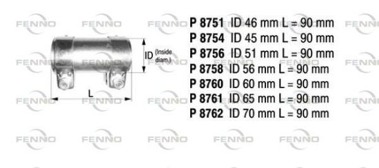 Obrázok Spojka trubiek výfukového systému FENNO  P8751