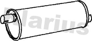 Obrázok Stredný tlmič výfuku KLARIUS  210110