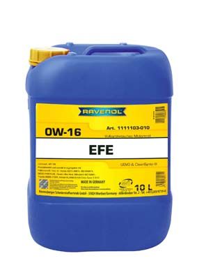 Obrázok Motorový olej RAVENOL  EFE SAE 0W-16 111110301001999