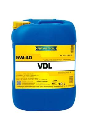 Obrázok Motorový olej RAVENOL  VDL SAE 5W-40 111113201001999