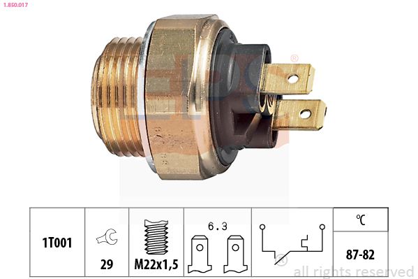 Obrázok Teplotný spínač ventilátora chladenia EPS Made in Italy - OE Equivalent 1850017