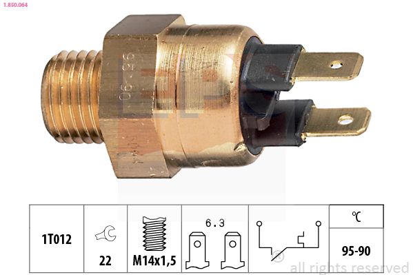 Obrázok Teplotný spínač ventilátora chladenia EPS Made in Italy - OE Equivalent 1850064