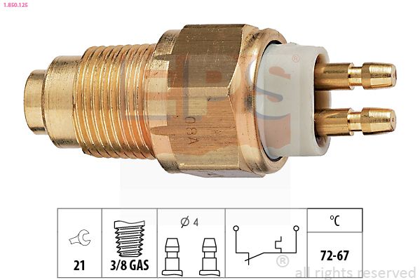 Obrázok Teplotný spínač ventilátora chladenia EPS Made in Italy - OE Equivalent 1850125