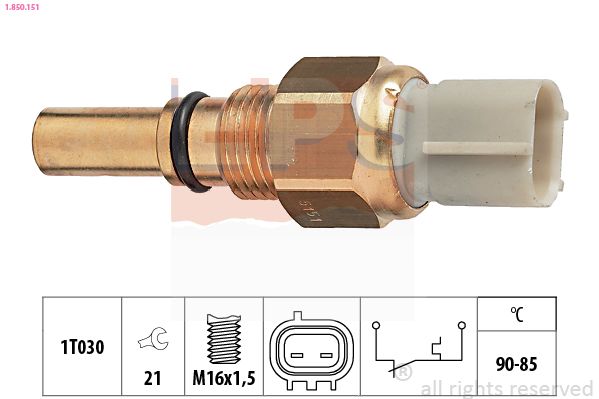 Obrázok Teplotný spínač ventilátora chladenia EPS Made in Italy - OE Equivalent 1850151
