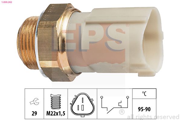Obrázok Teplotný spínač ventilátora chladenia EPS Made in Italy - OE Equivalent 1850262