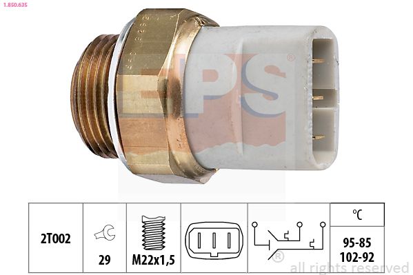 Obrázok Teplotný spínač ventilátora chladenia EPS Made in Italy - OE Equivalent 1850635